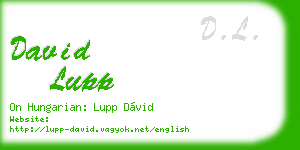 david lupp business card